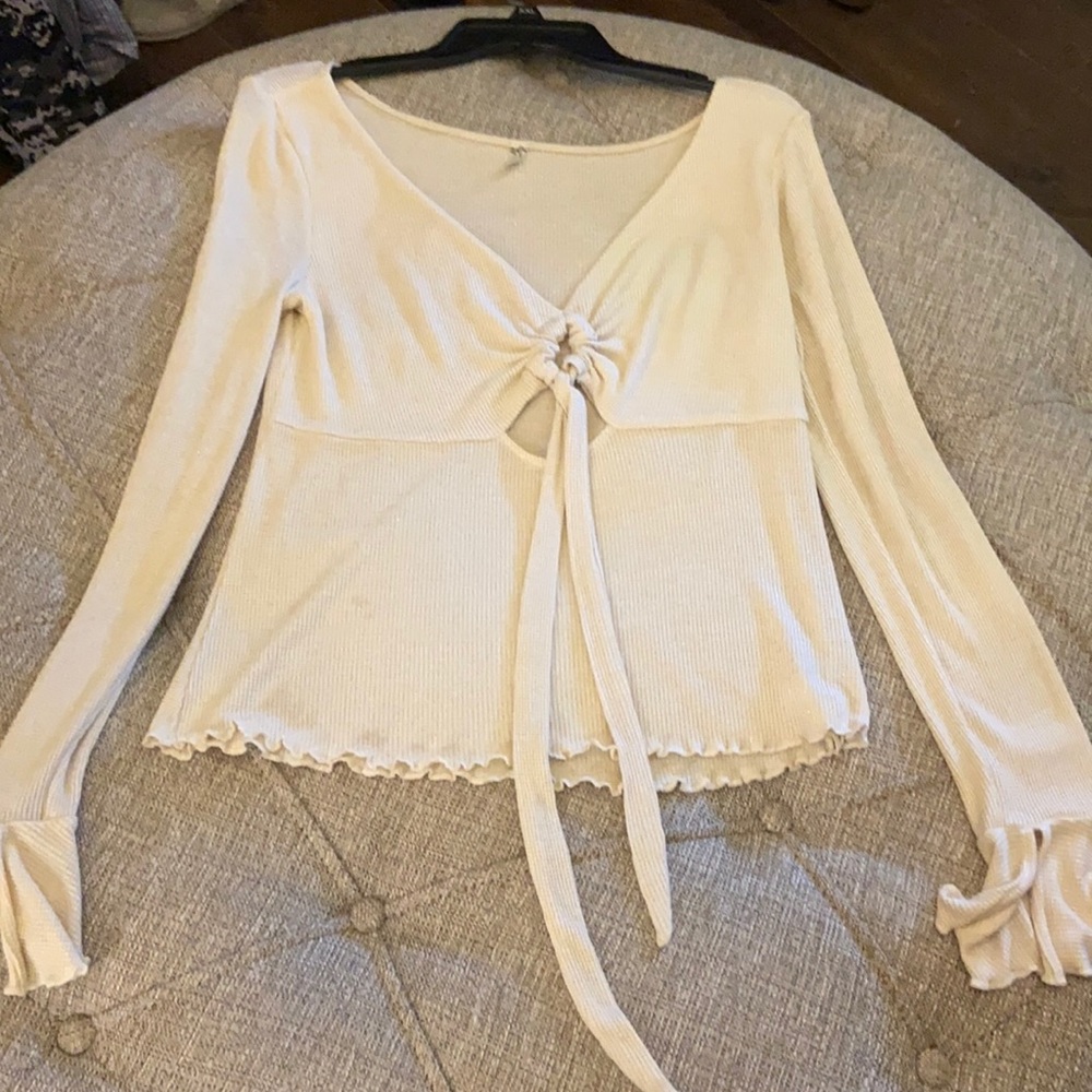 Keyhole shimmer sweater